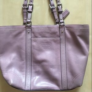 Coach Light Purple Leather Tote